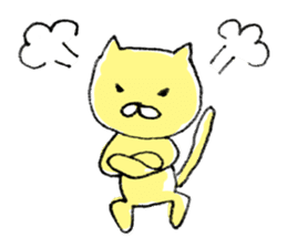 yellow cat sticker #255509