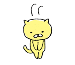 yellow cat sticker #255512