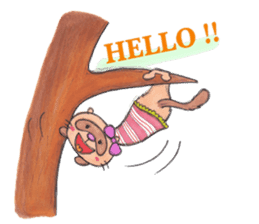 Brilliant days of cute three ferrets sticker #256153