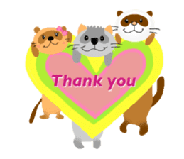 Brilliant days of cute three ferrets sticker #256155