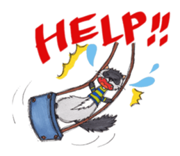 Brilliant days of cute three ferrets sticker #256157