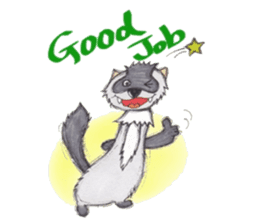 Brilliant days of cute three ferrets sticker #256161