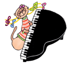 Brilliant days of cute three ferrets sticker #256164