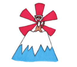 Brilliant days of cute three ferrets sticker #256165