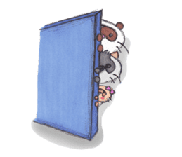 Brilliant days of cute three ferrets sticker #256167