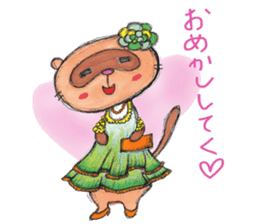 Brilliant days of cute three ferrets sticker #256169