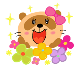 Brilliant days of cute three ferrets sticker #256172