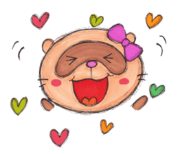 Brilliant days of cute three ferrets sticker #256184