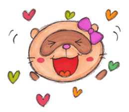 Brilliant days of cute three ferrets sticker #256184