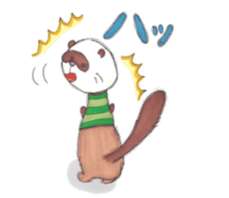 Brilliant days of cute three ferrets sticker #256188