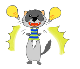 Brilliant days of cute three ferrets sticker #256190