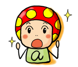 a.i.u.e.o.mushroom! sticker #256353