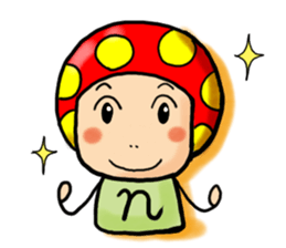 a.i.u.e.o.mushroom! sticker #256358