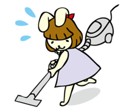 Bobbed hair rabbit sticker #256885