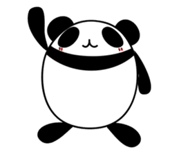 Black panda of the tail sticker #256953