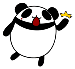 Black panda of the tail sticker #256957