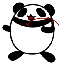 Black panda of the tail sticker #256958