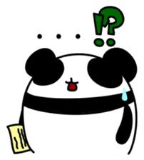 Black panda of the tail sticker #256960