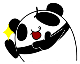 Black panda of the tail sticker #256963