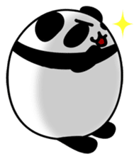 Black panda of the tail sticker #256964