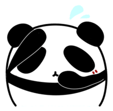 Black panda of the tail sticker #256966