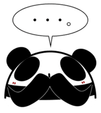 Black panda of the tail sticker #256967