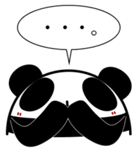 Black panda of the tail sticker #256967