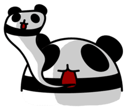 Black panda of the tail sticker #256968