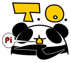 Black panda of the tail sticker #256969