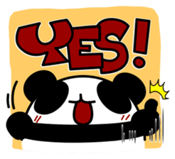 Black panda of the tail sticker #256971