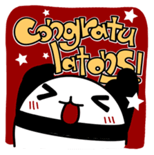 Black panda of the tail sticker #256972