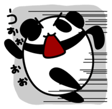 Black panda of the tail sticker #256973