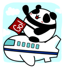 Black panda of the tail sticker #256975