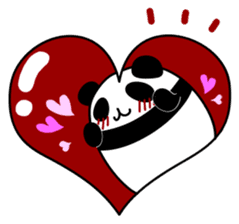 Black panda of the tail sticker #256978