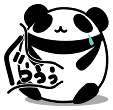 Black panda of the tail sticker #256981