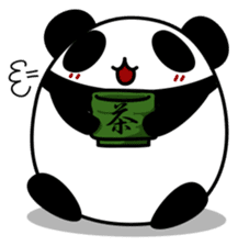 Black panda of the tail sticker #256982