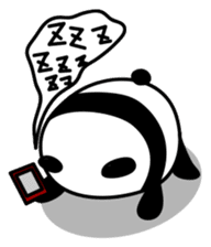 Black panda of the tail sticker #256985