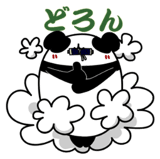 Black panda of the tail sticker #256989