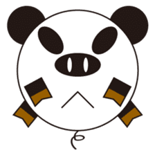 circle face 3 pig-panda sticker #257787