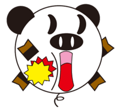 circle face 3 pig-panda sticker #257798