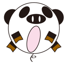 circle face 3 pig-panda sticker #257799