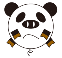 circle face 3 pig-panda sticker #257800