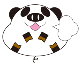 circle face 3 pig-panda sticker #257803