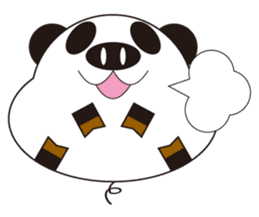 circle face 3 pig-panda sticker #257803
