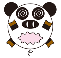 circle face 3 pig-panda sticker #257804