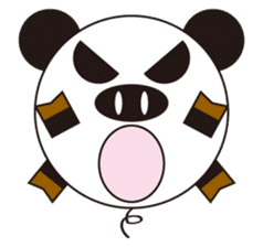 circle face 3 pig-panda sticker #257805