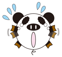 circle face 3 pig-panda sticker #257806