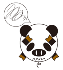 circle face 3 pig-panda sticker #257813