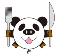 circle face 3 pig-panda sticker #257822