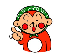 Hokkamuri monkey tsuyoshi sticker #260145